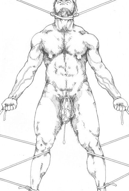 Art de Mike Carcel : gay bdsm torture violence gore mcarcel