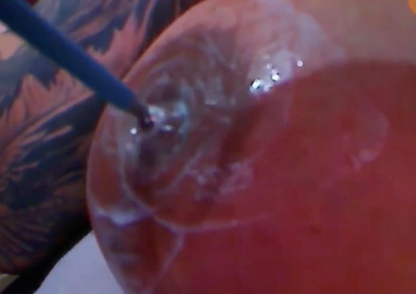 Inserting needles and skewers in nipples - making them inverted