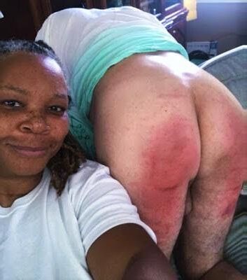 Interracial spanking F/M