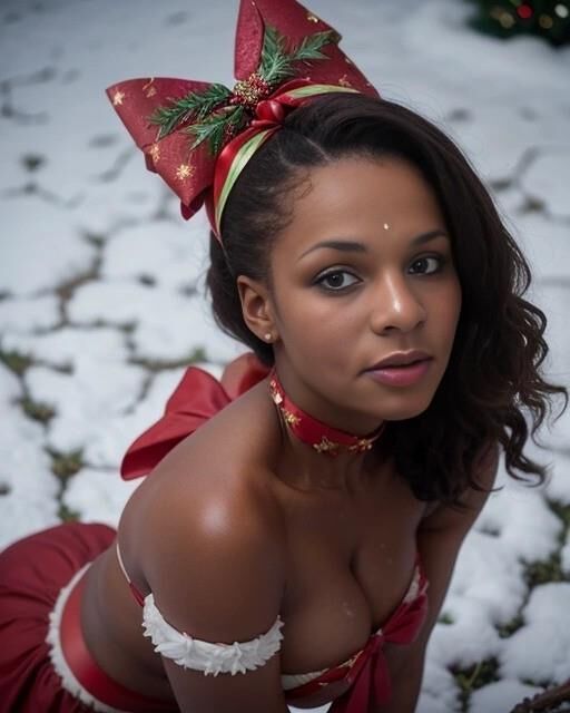 AmberReacts is a willing, submissive ebony holiday treat