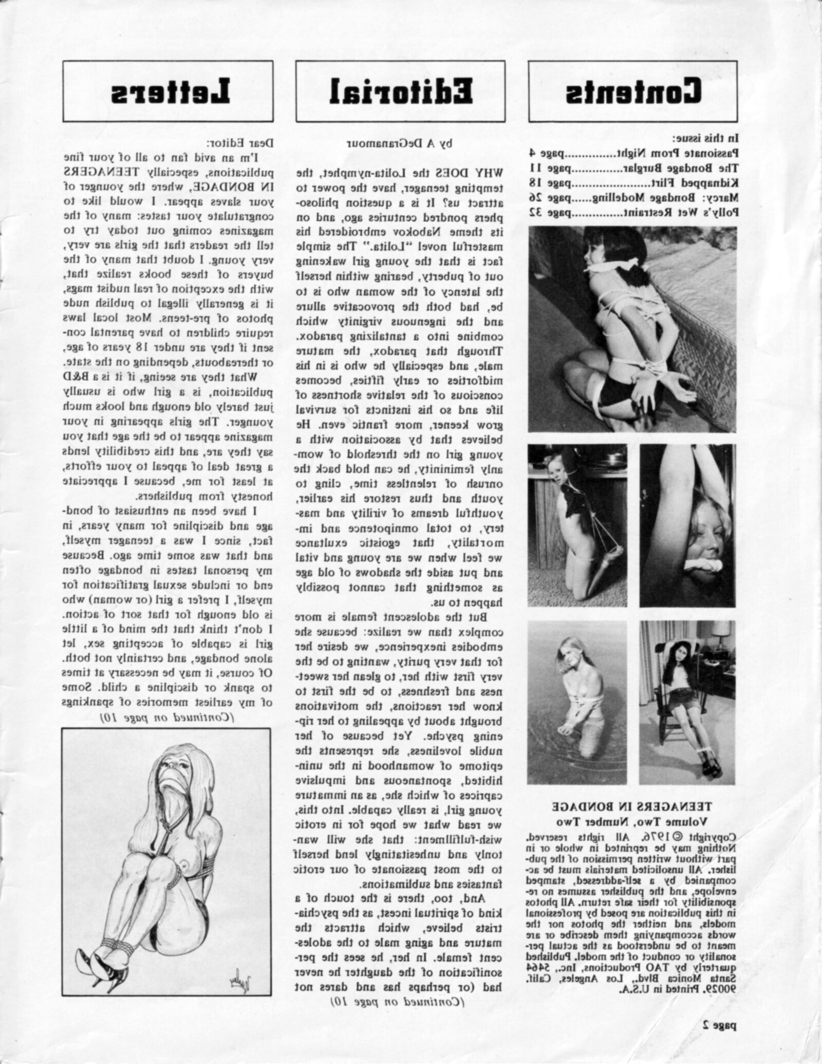 Magazine vintage Bondage Magazine Teenagers in Bondage