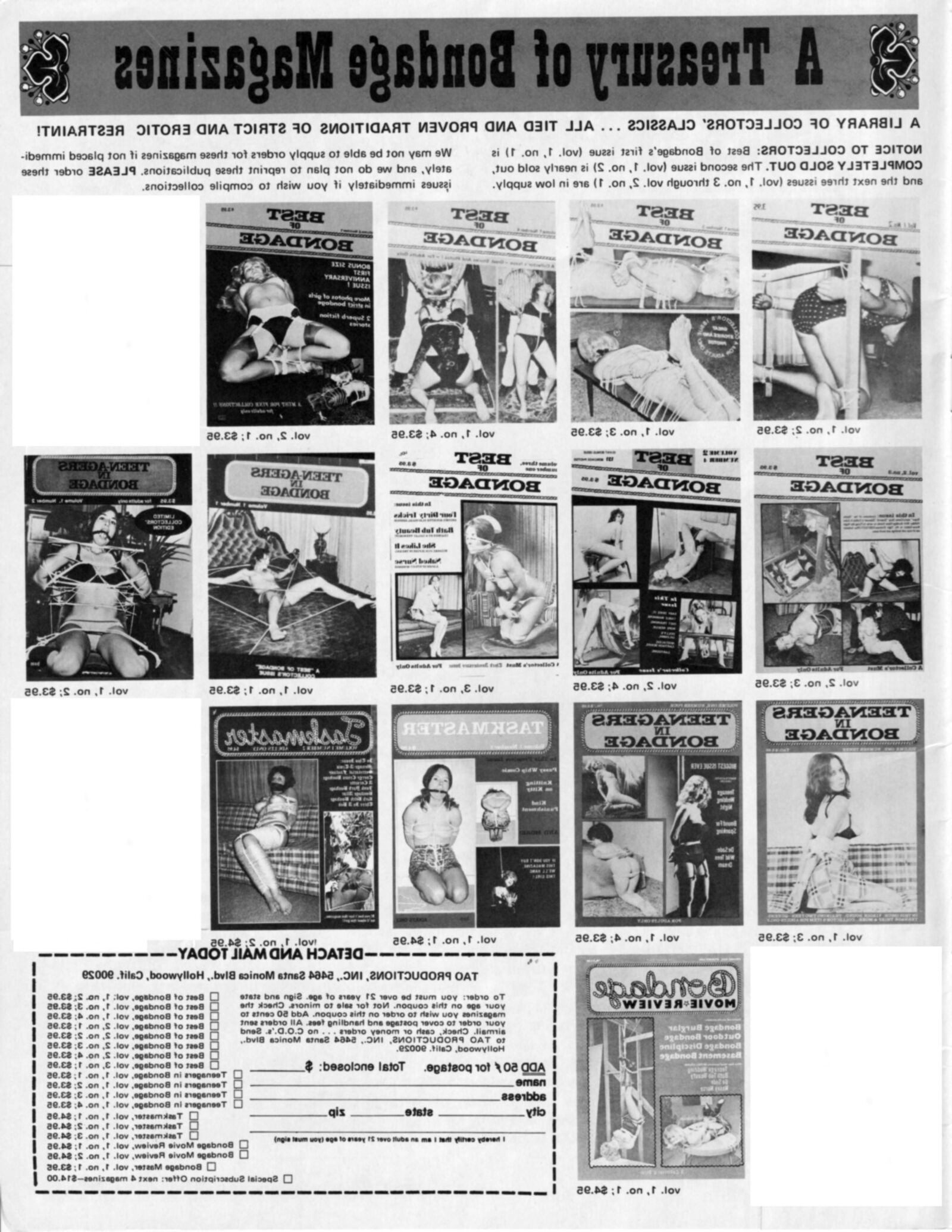 Vintage Bondage Magazine Best of Bondage, частично