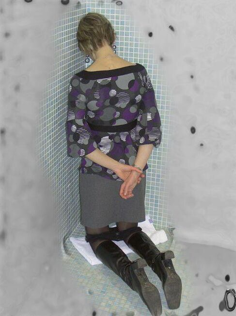 Domestic Discipline moments. corner time on her knee