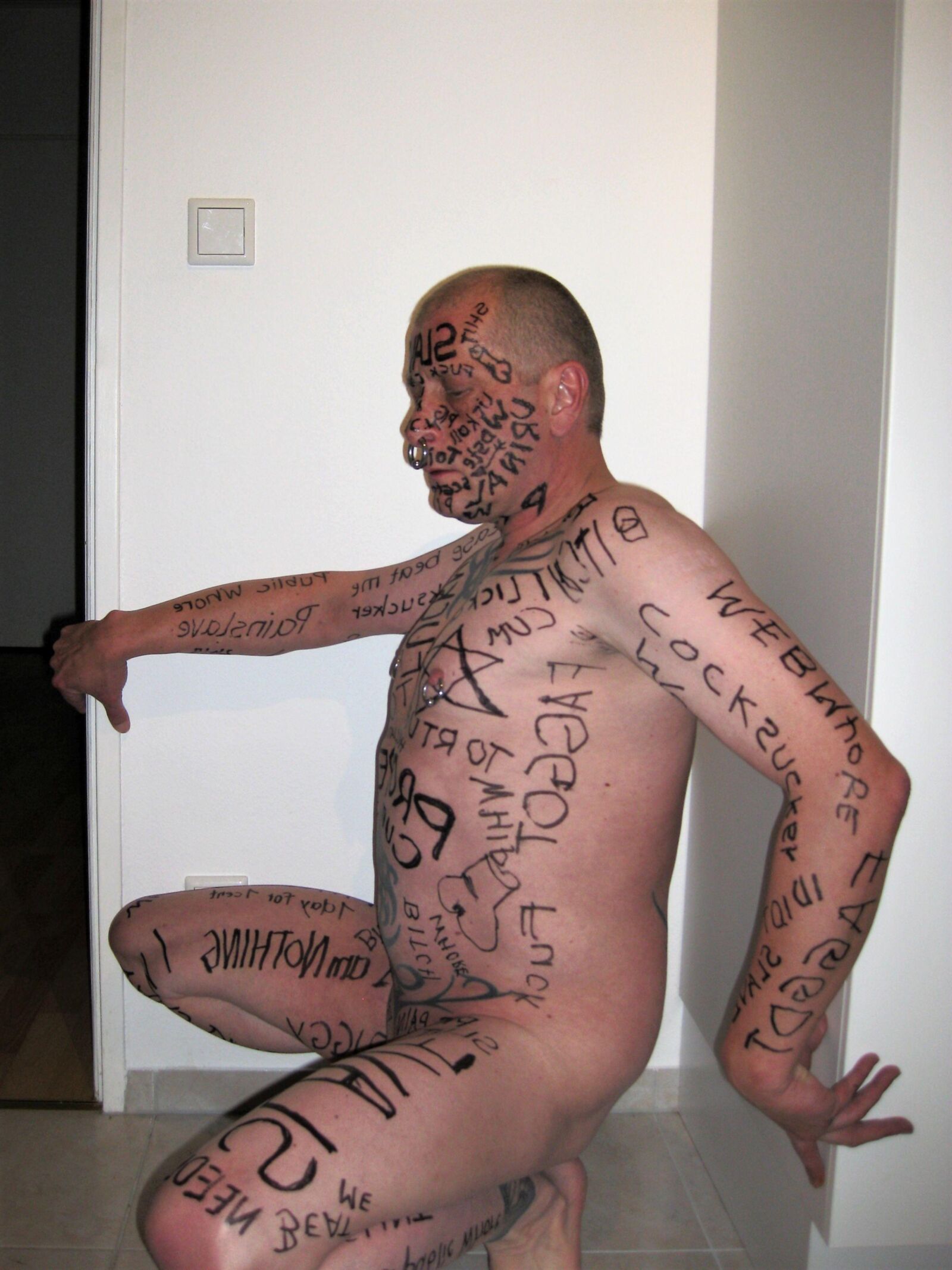 humillación de la escritura del cuerpo