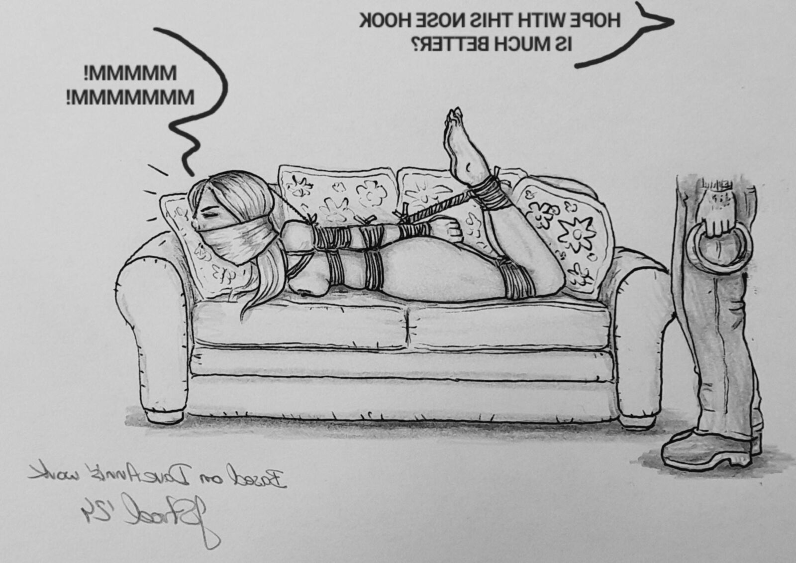 Bondage Cartoon & D women in BDSM troubles 