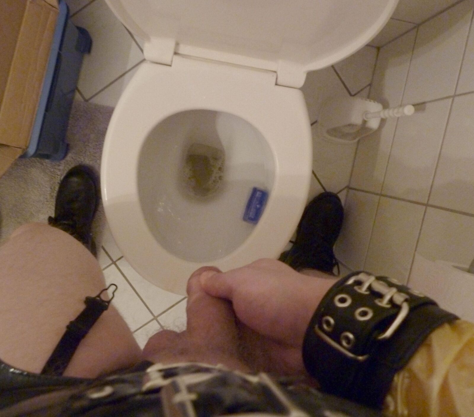 Pissing in BDSM gear