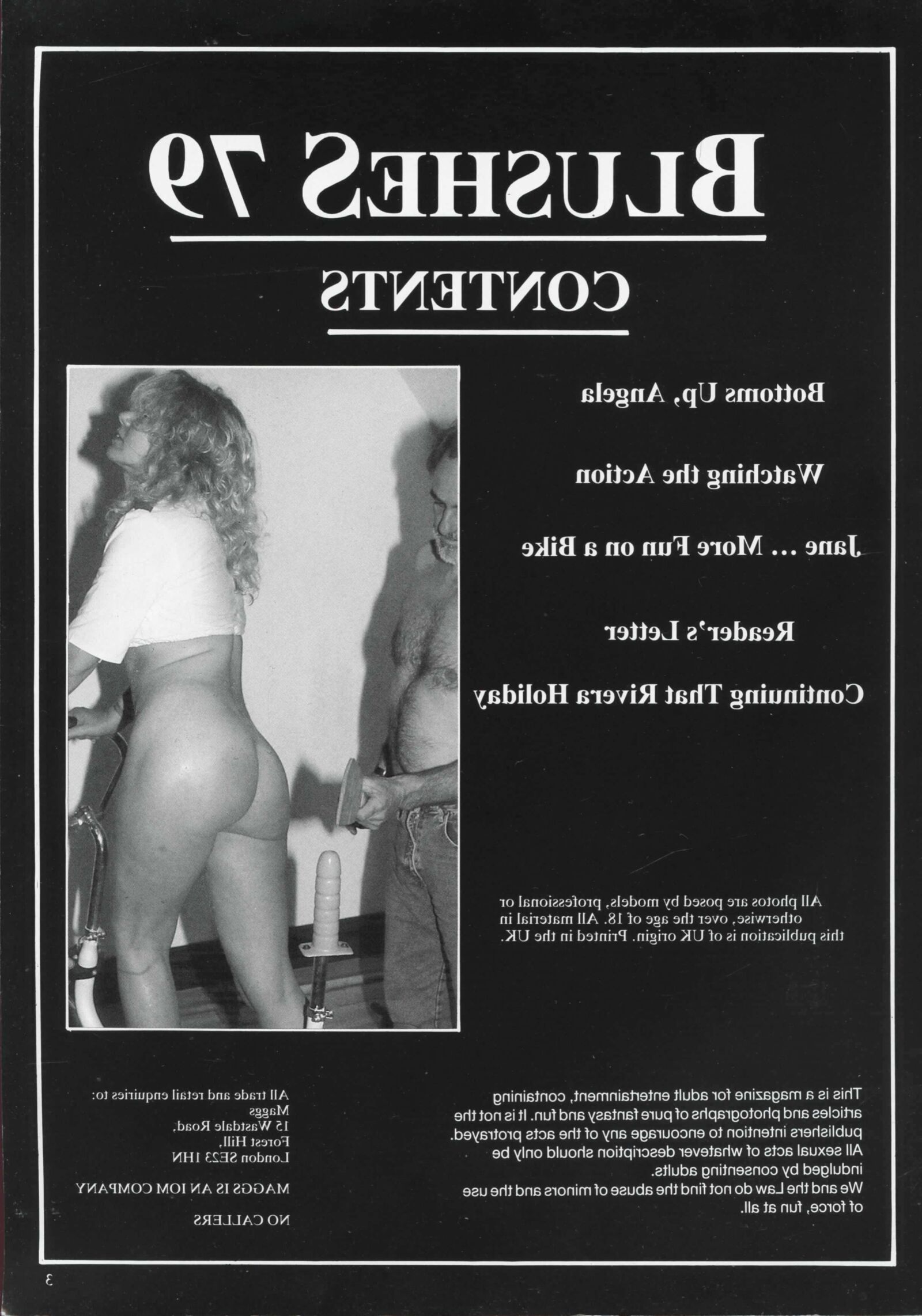 Retro Spanking Jane, da Blushes, não é mais divertido em uma bicicleta