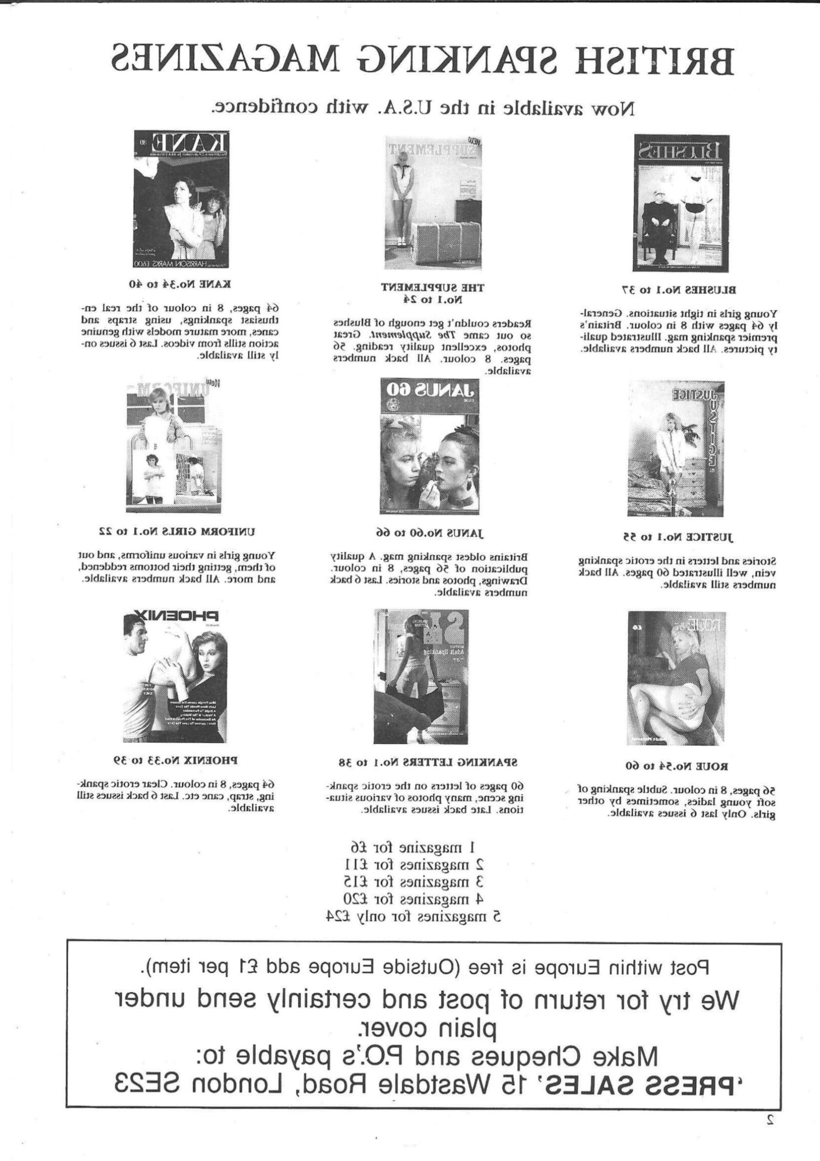 Spanking Blushes Supplement issue complete (last issue)