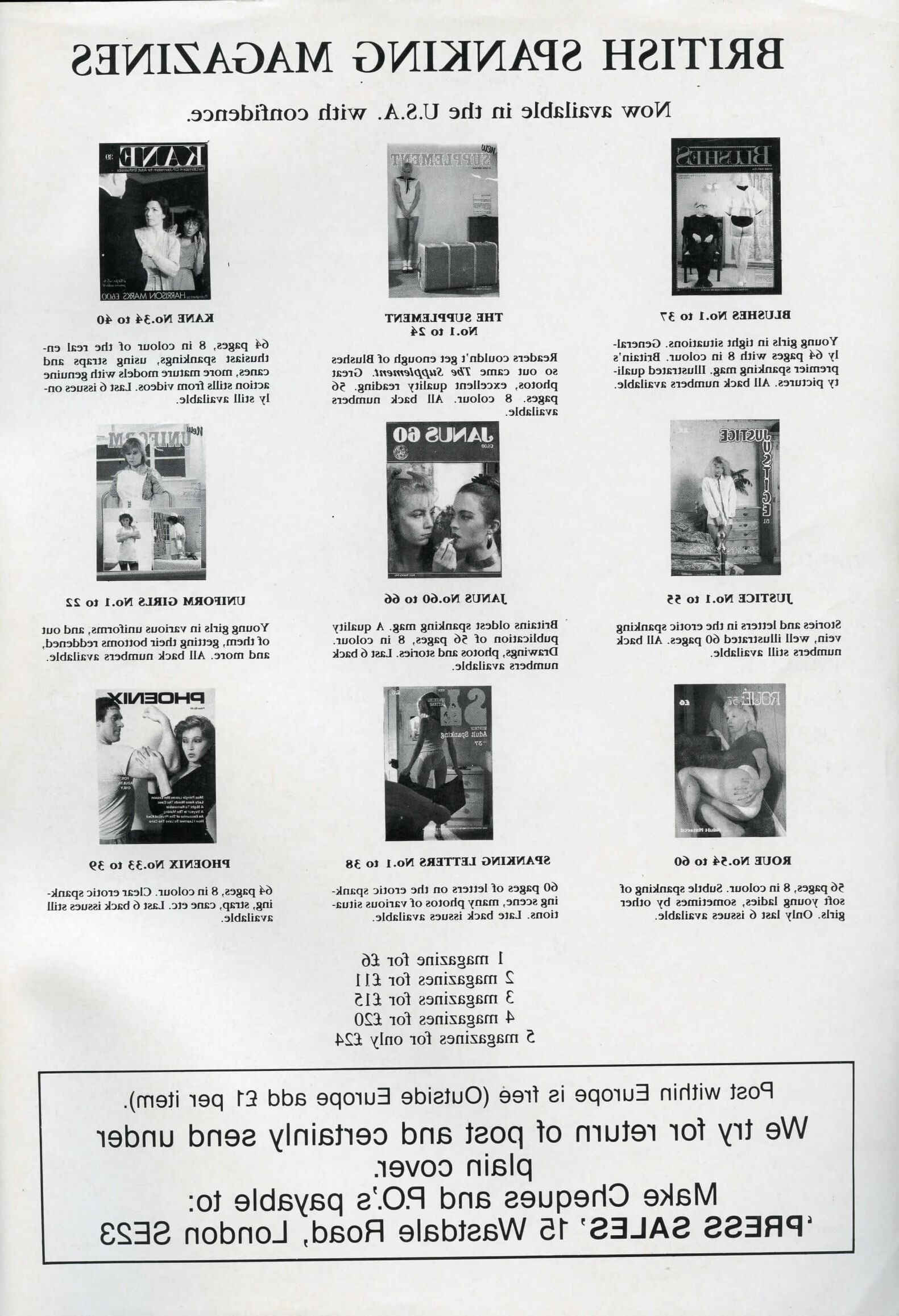 Retro Spanking Blushes Supplement issue complete