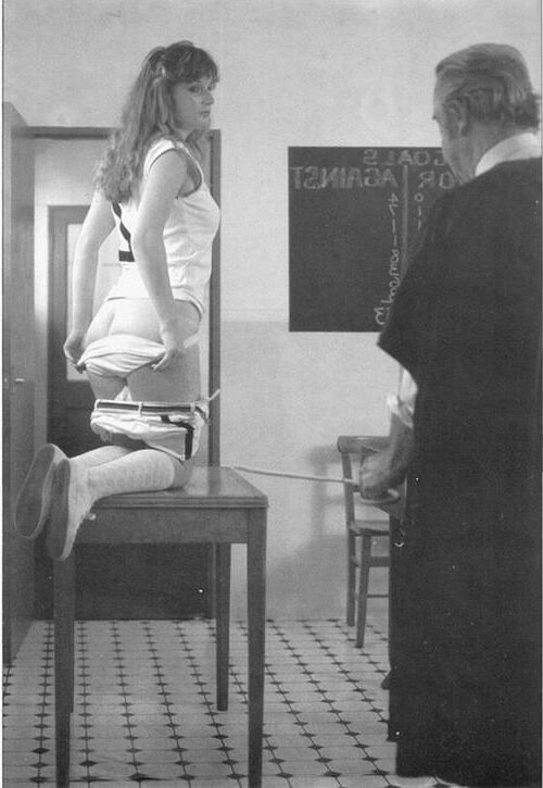 Retro Spanking pages from Uniform Girls bumper edition