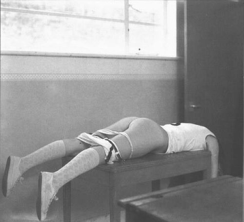 Retro Spanking pages from Uniform Girls bumper edition