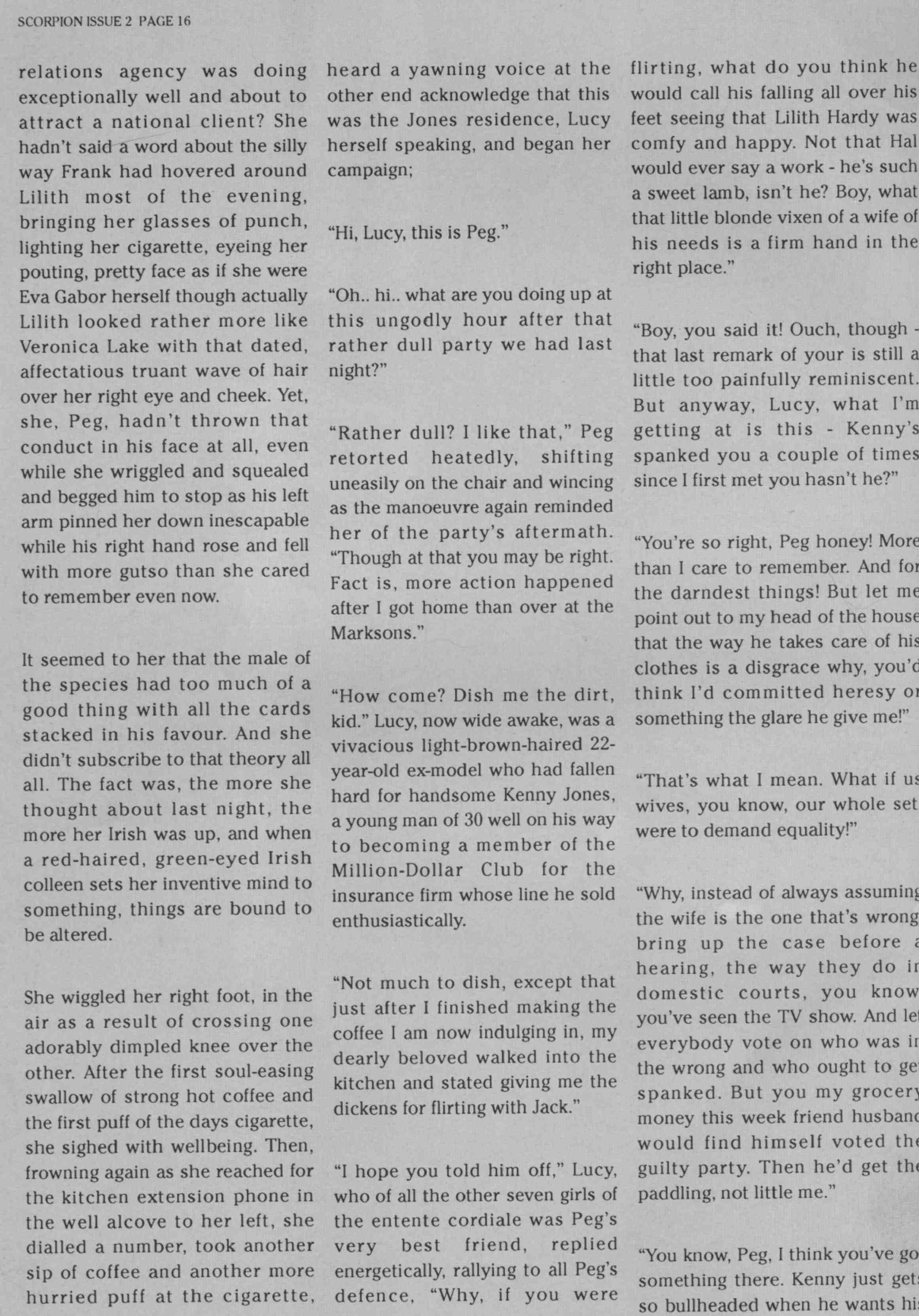 Retro Spanking Scorpion Domesti c subjugation (text story only)
