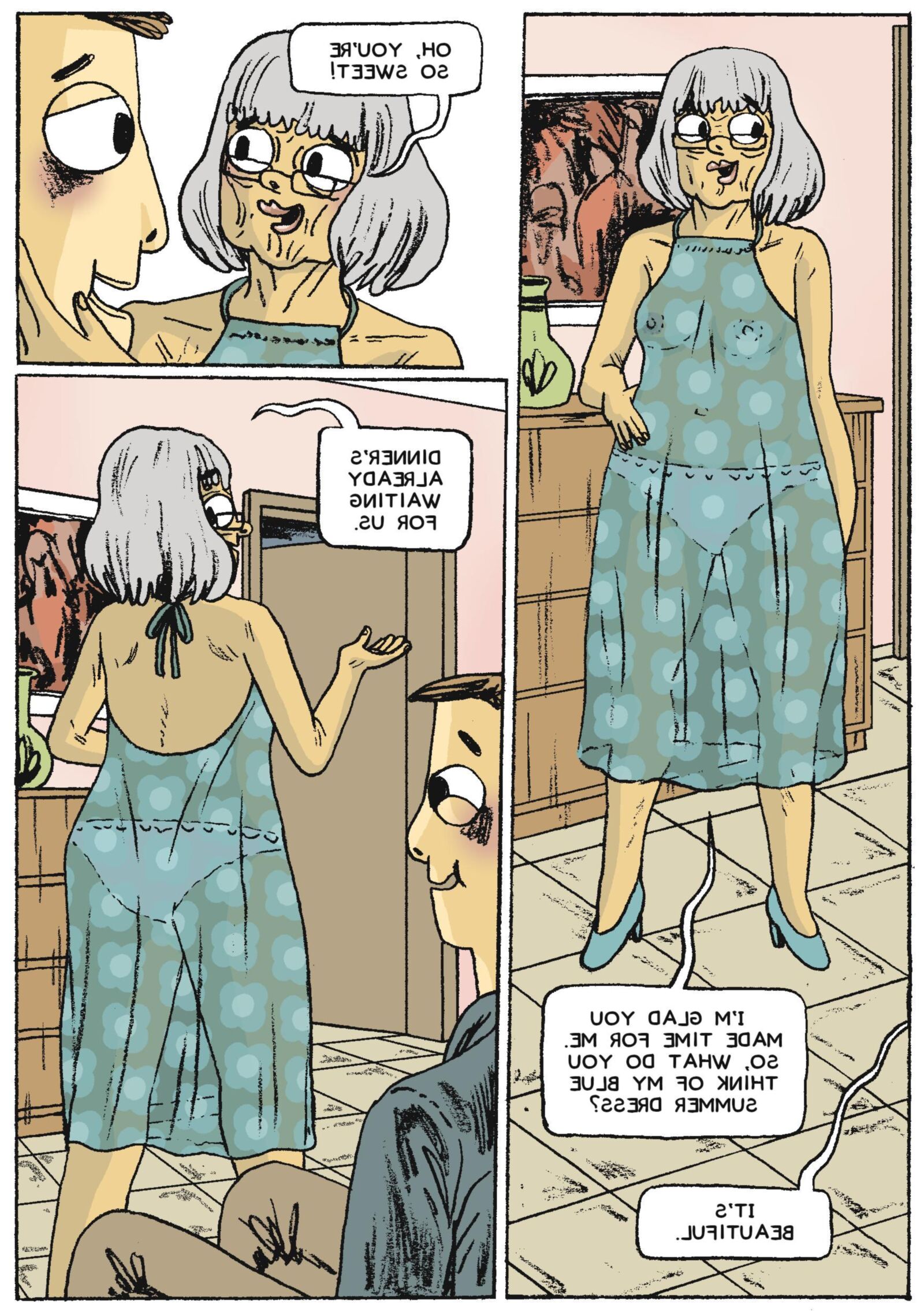 Blaues Sommerkleid (Comic)