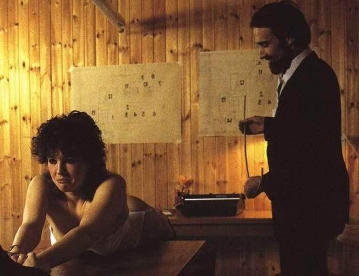 Retro Spanking errötet Bild Set zwei Männer Tisch