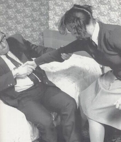 Retro Spanking errötet Bildset sehr ungezogen