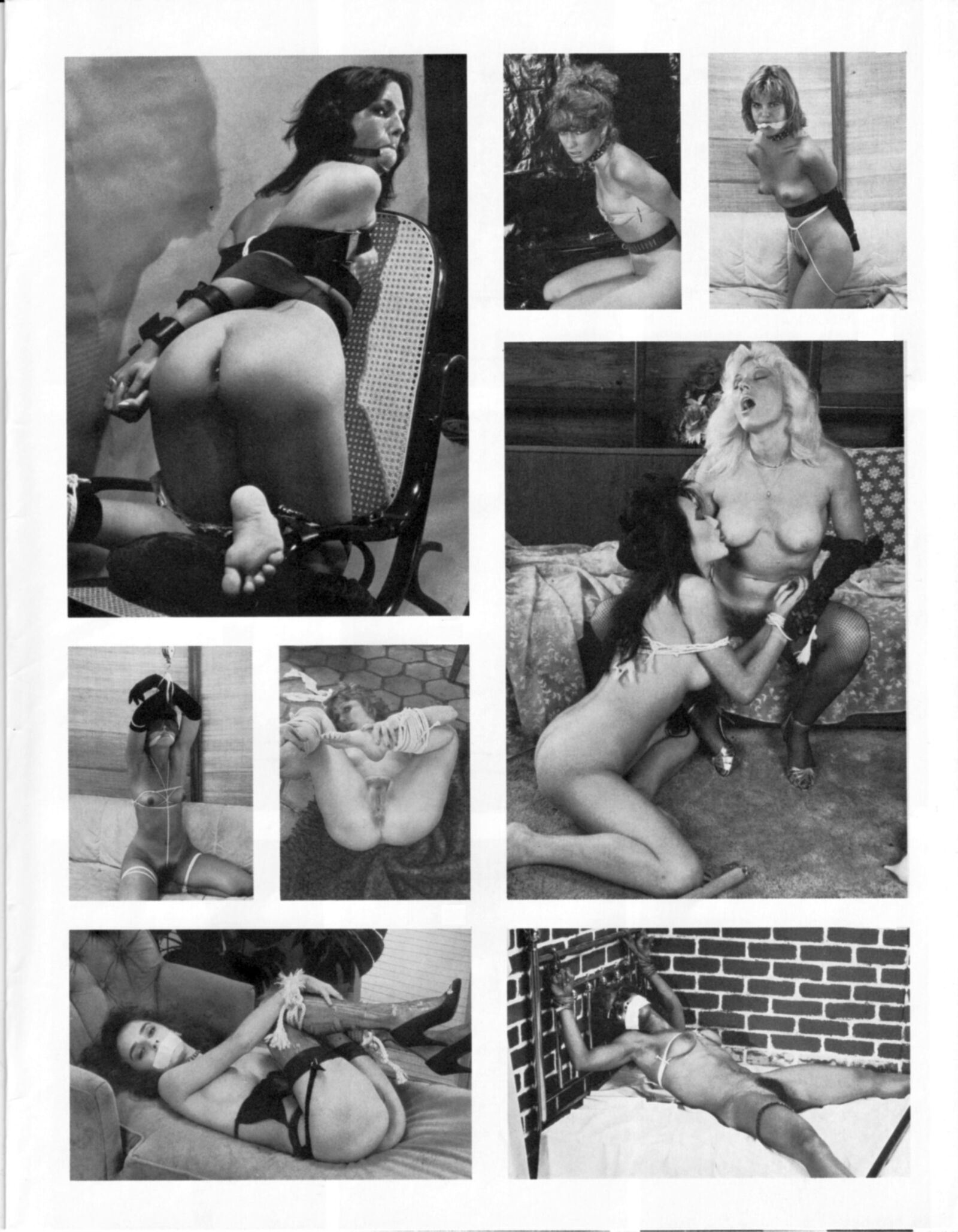 Fotos de revistas de Bondage vintage de escravidão nua