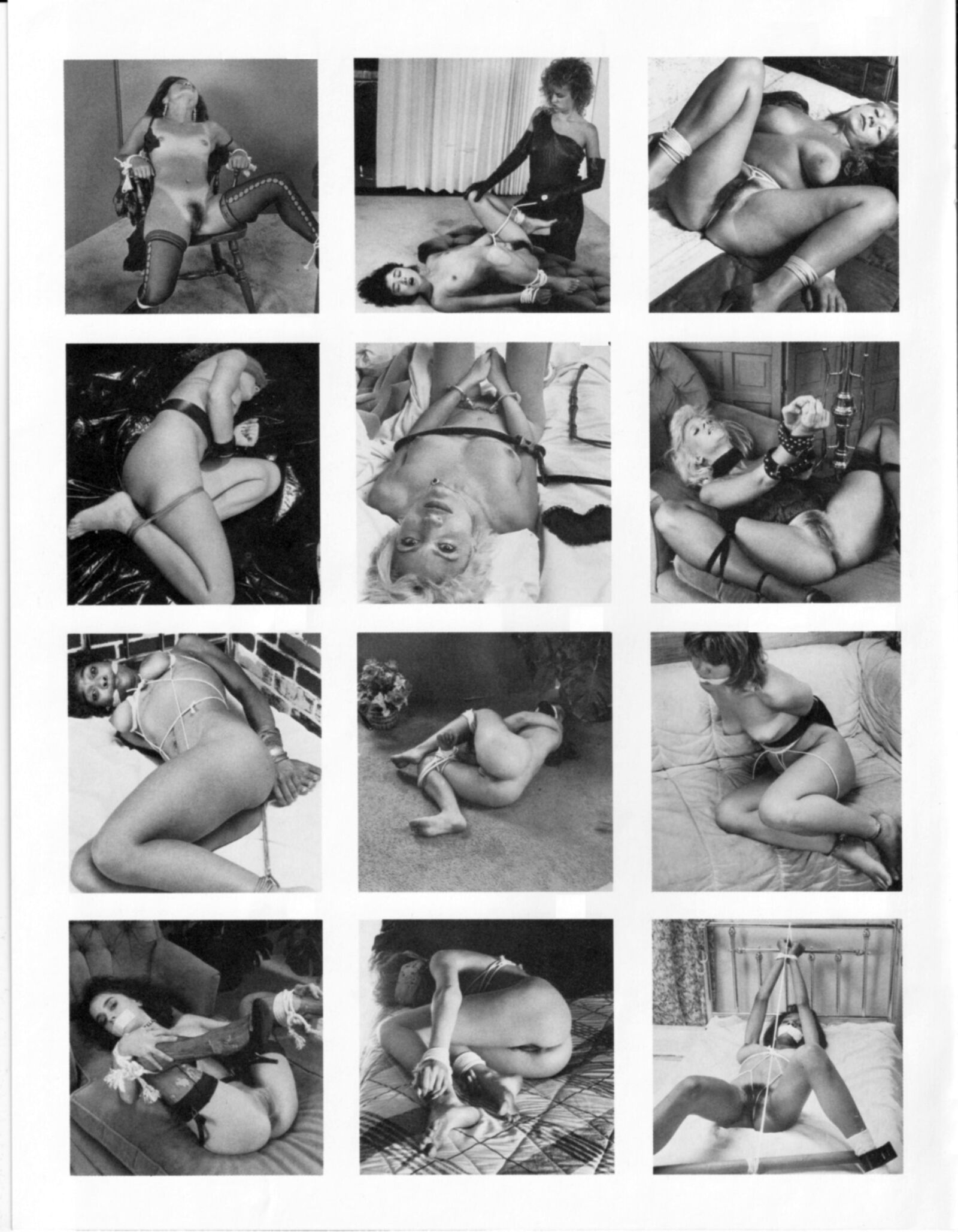 Fotos de revistas de Bondage vintage de escravidão nua