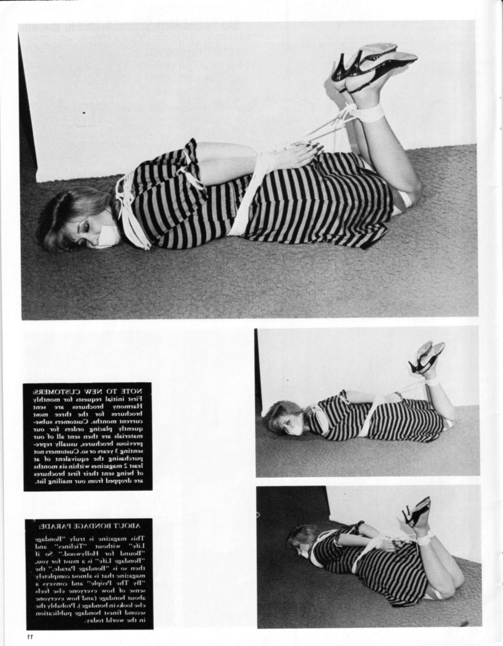 Vintage Bondage Magazine schöne Bondage -Szenen