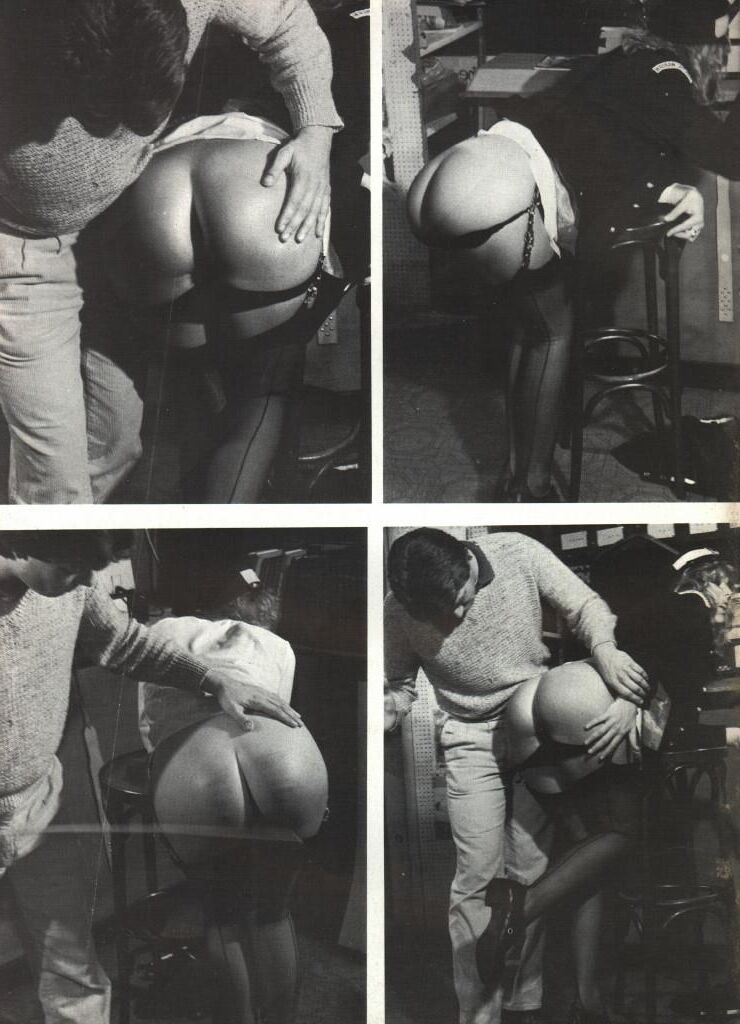 Retro Spanking Blushes picture set Traffic Warden