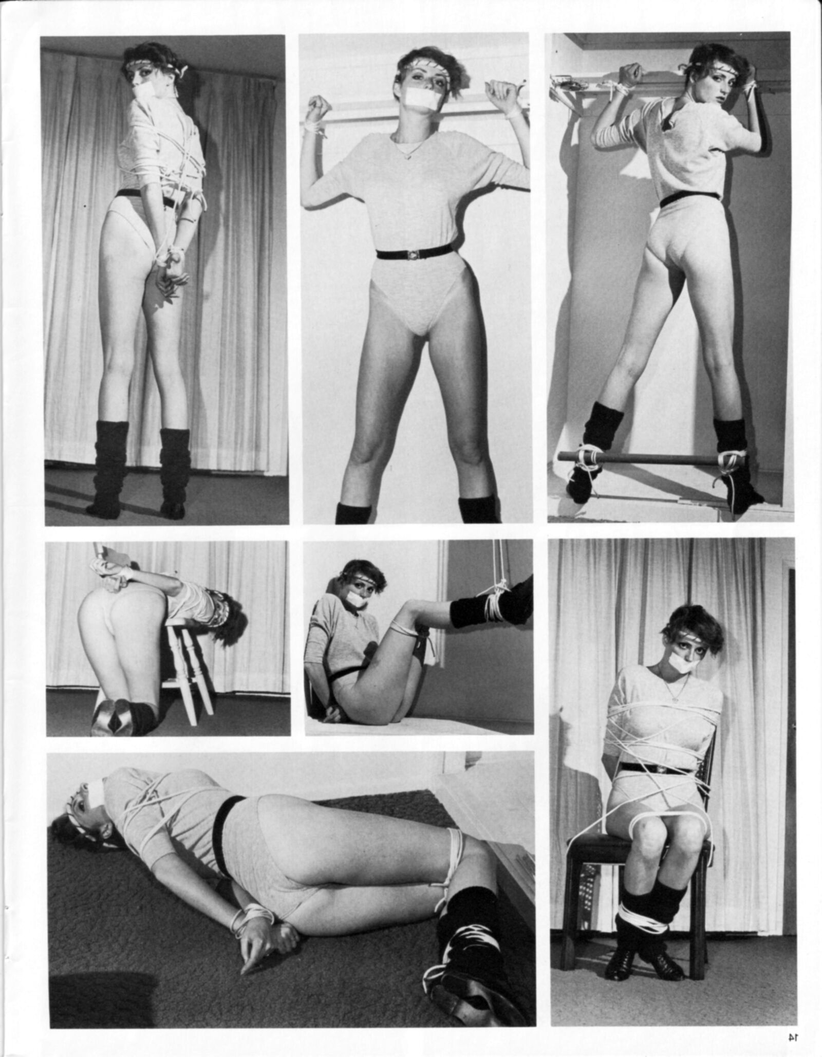 Vintage Bondage Magazine schöne Bondage -Szenen