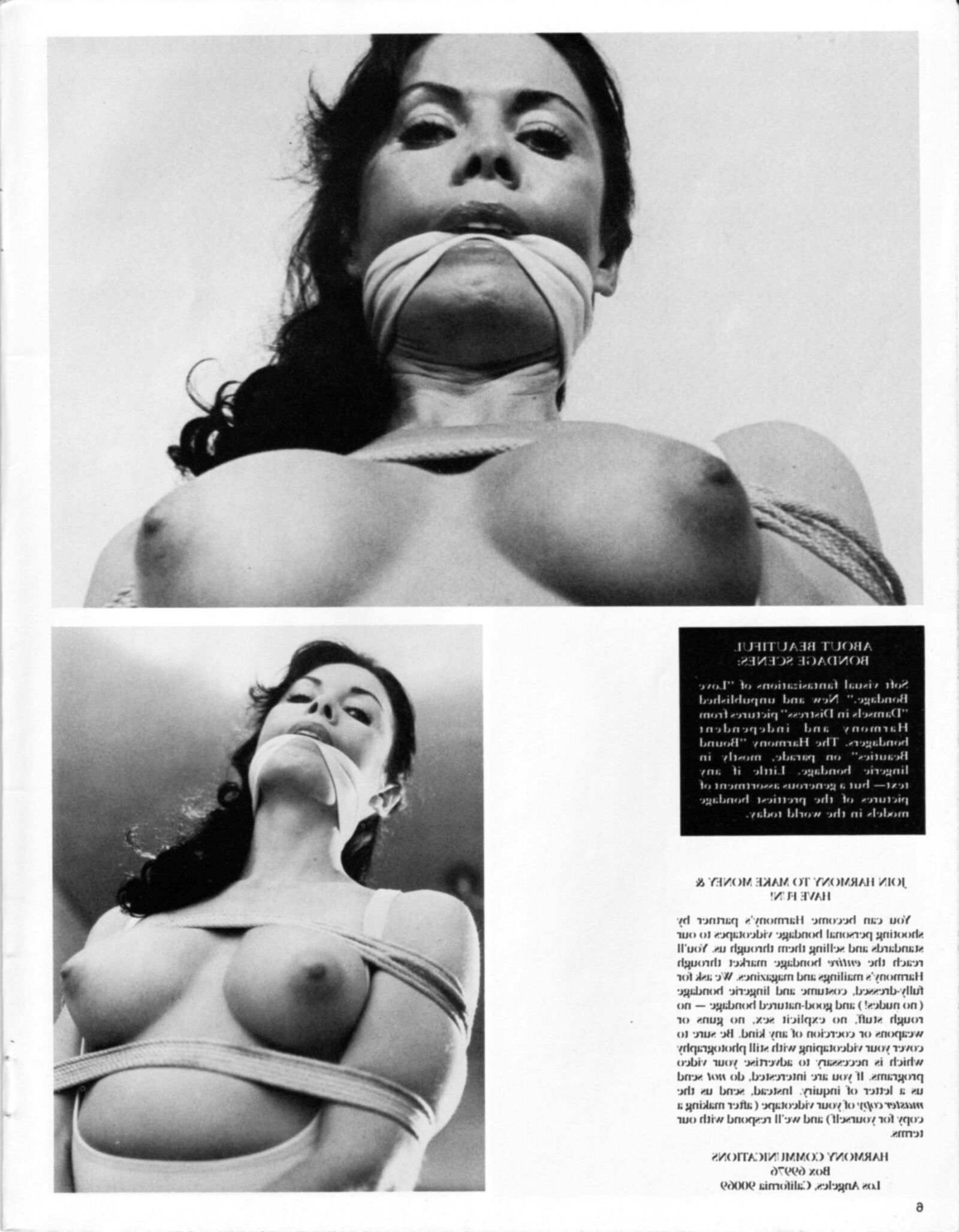 Vintage Bondage Magazine schöne Bondage -Szenen