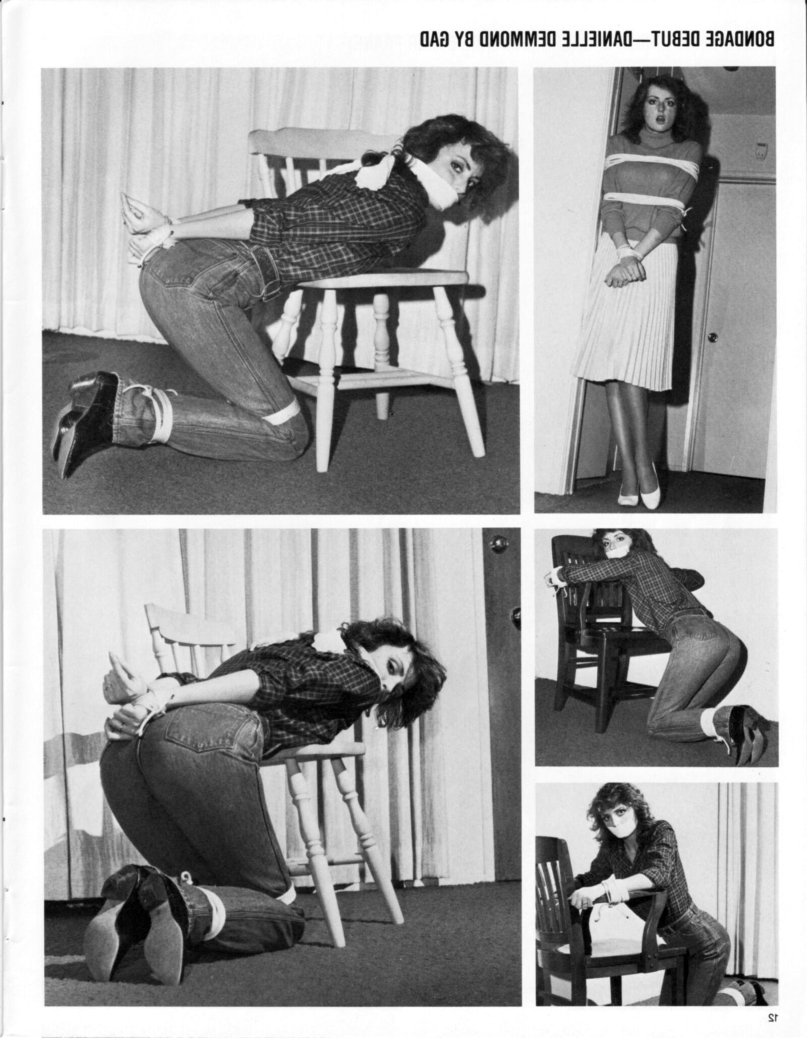 Vintage Bondage Magazine schöne Bondage -Szenen
