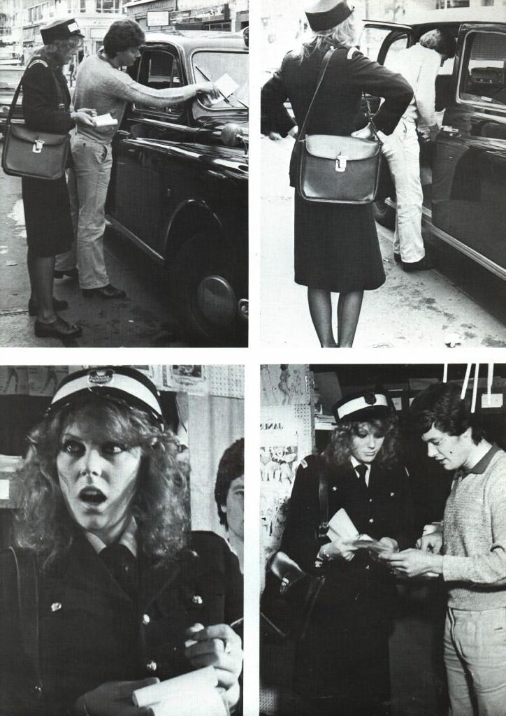 Retro Spanking Blushes picture set Traffic Warden