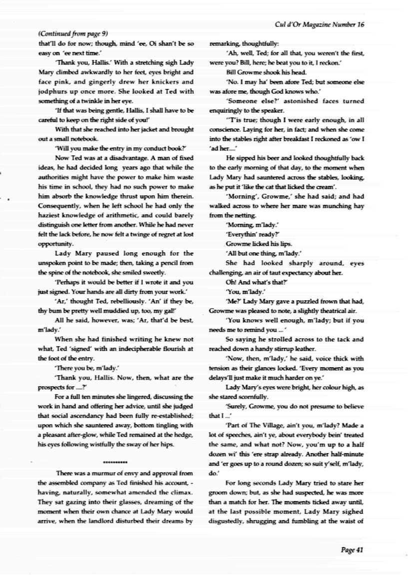 Retro Spanking from Cul dOr issue (Text stories)