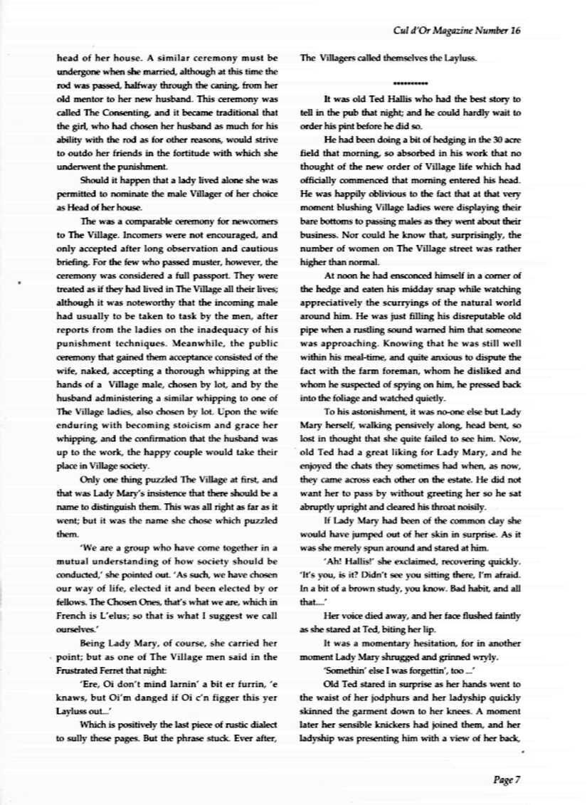 Retro Spanking from Cul dOr issue (Text stories)