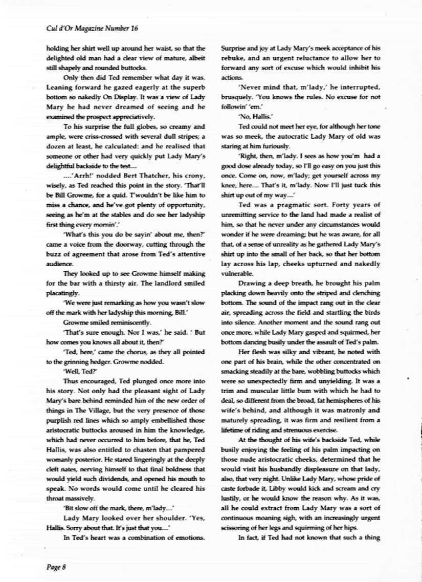 Retro Spanking from Cul dOr issue (Text stories)