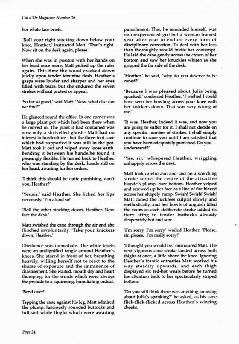 Retro Spanking from Cul dOr issue (Text stories)