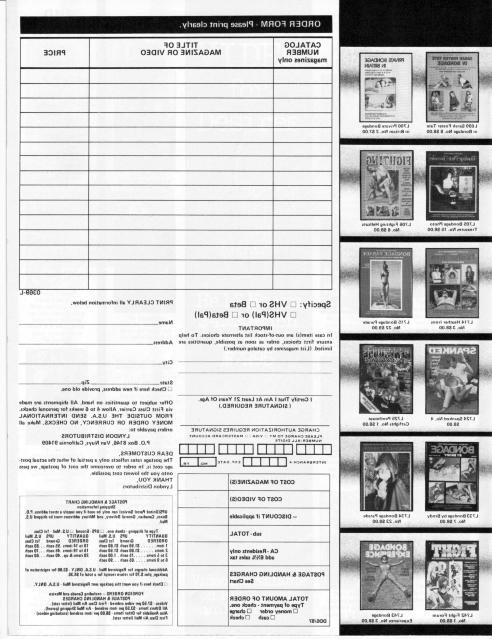 Vintage bondage magazine A John Willie Portfolio 