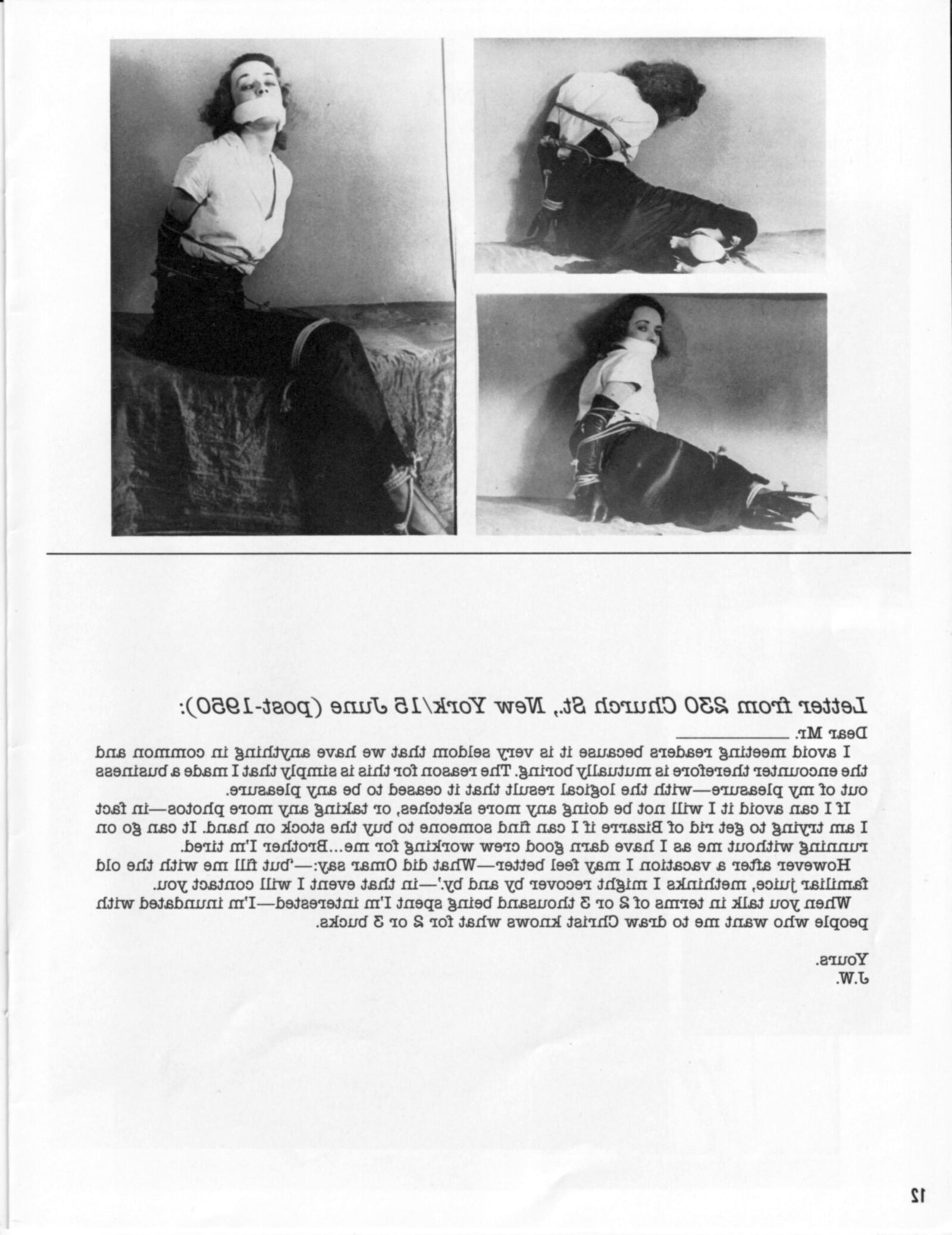 Vintage bondage magazine A John Willie Portfolio 