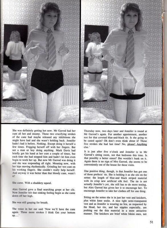 Retro Spanking errötet Bildset School Krawatte