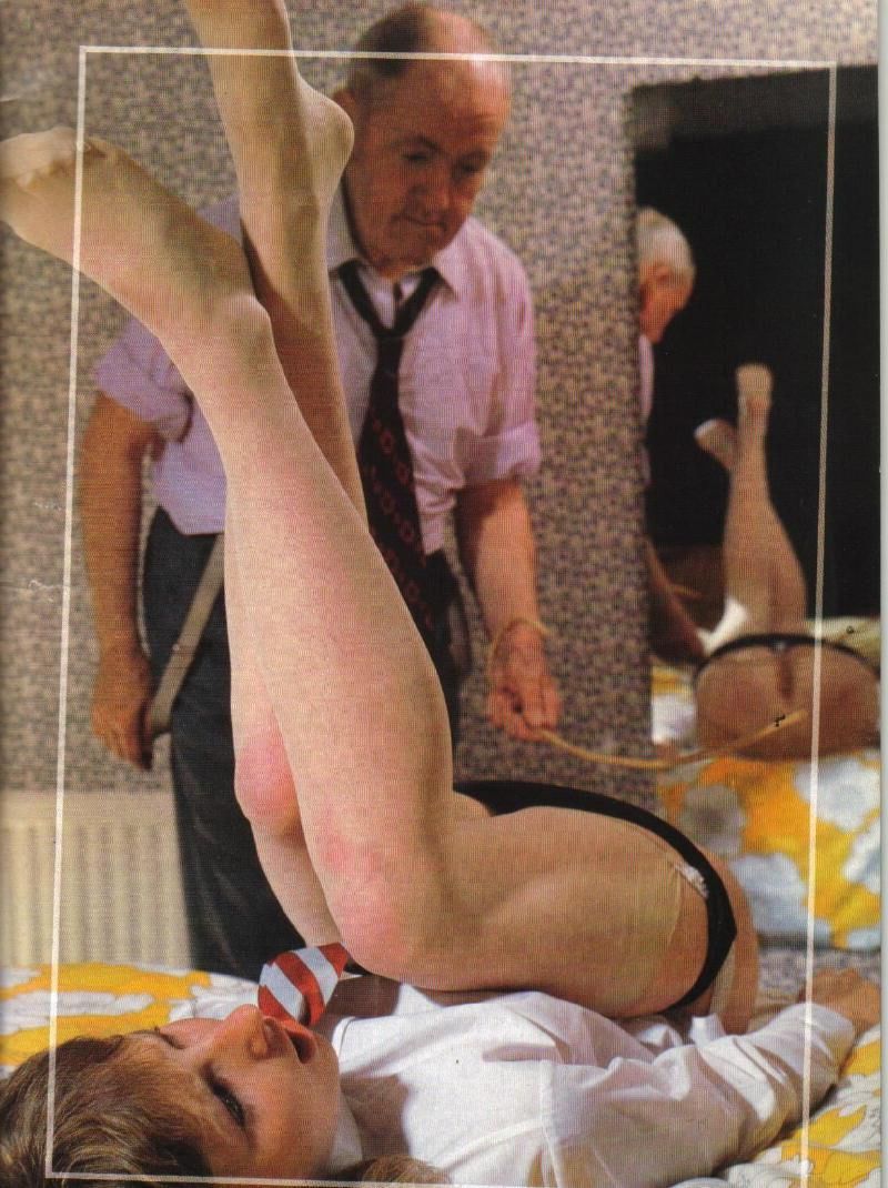 Retro Spanking errötet Bildset School Krawatte