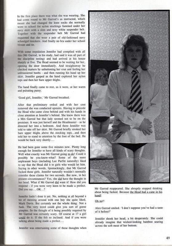 Retro Spanking errötet Bildset School Krawatte