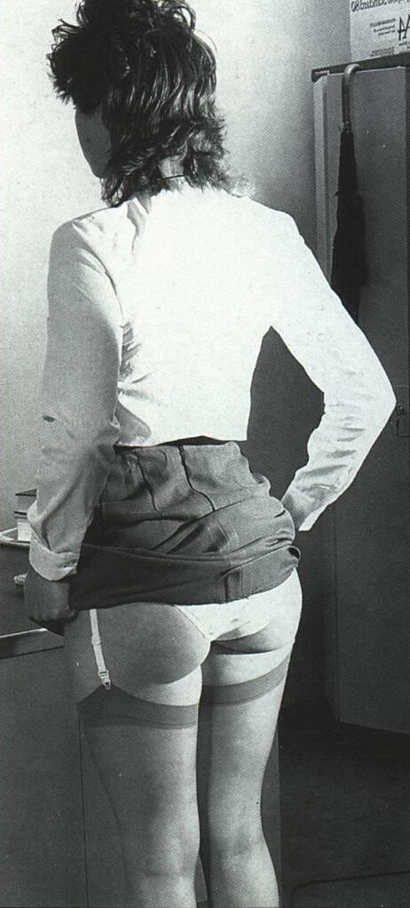 Retro Spanking Blushes picture set Ruler on the desk