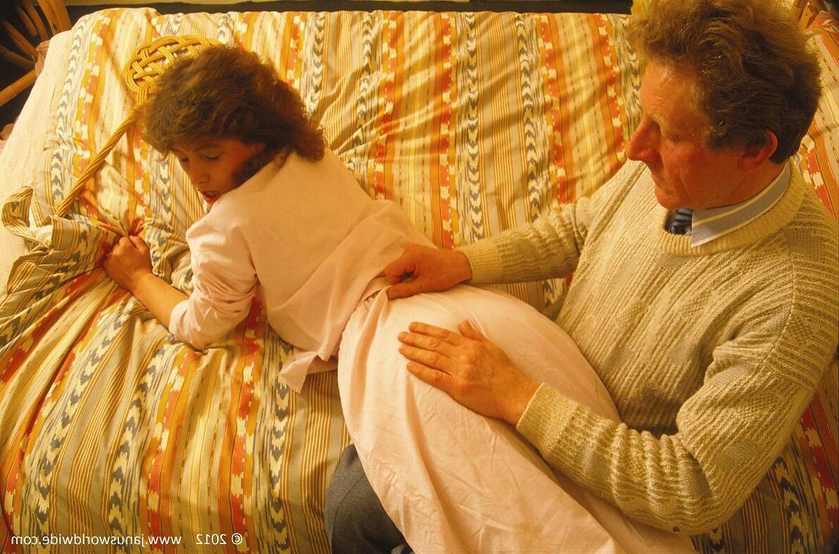 Retro Spanking from Janus PJ spank on bed