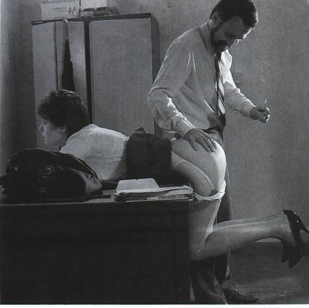 Retro Spanking Blushes picture set Ruler on the desk