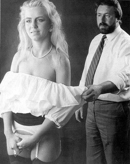 Retro Spanking Janus Alice blonde white blouse