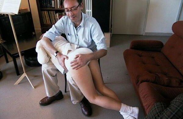 Spank and Shame blonde haired mature two men music lesson