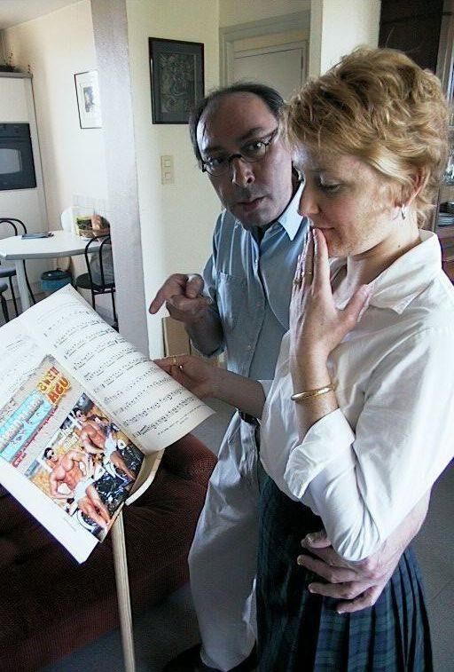 Spank and Shame blonde haired mature two men music lesson