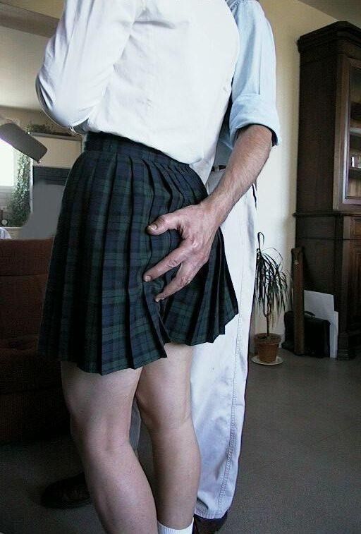 Spank and Shame blonde haired mature two men music lesson
