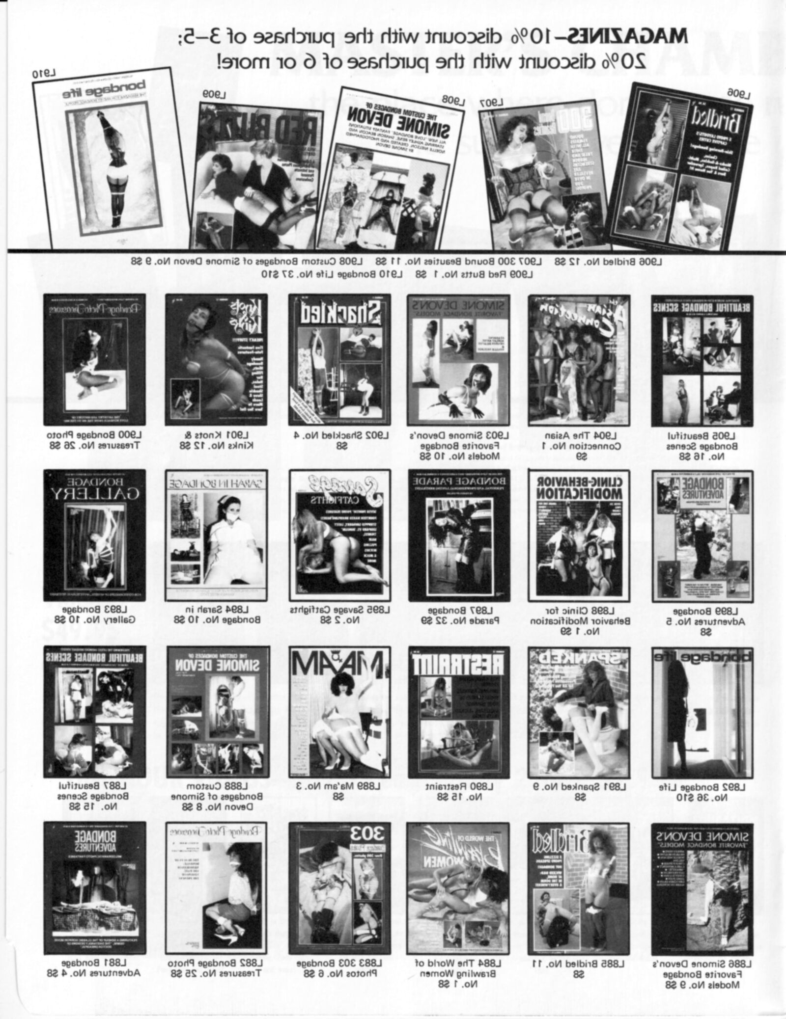 Vintage bondage mag Simone Devon's Favorite Bondage Models 
