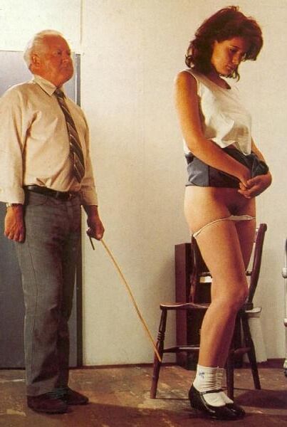 Retro Spanking Blushes picture set Price chair and hands up
