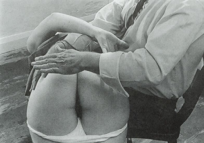 Retro Spanking Blushes picture set Price chair and hands up