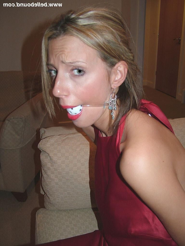 Chrissy Bound in Maroon Dress
