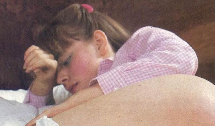 Retro Spanking Blushes picture set Ponytail