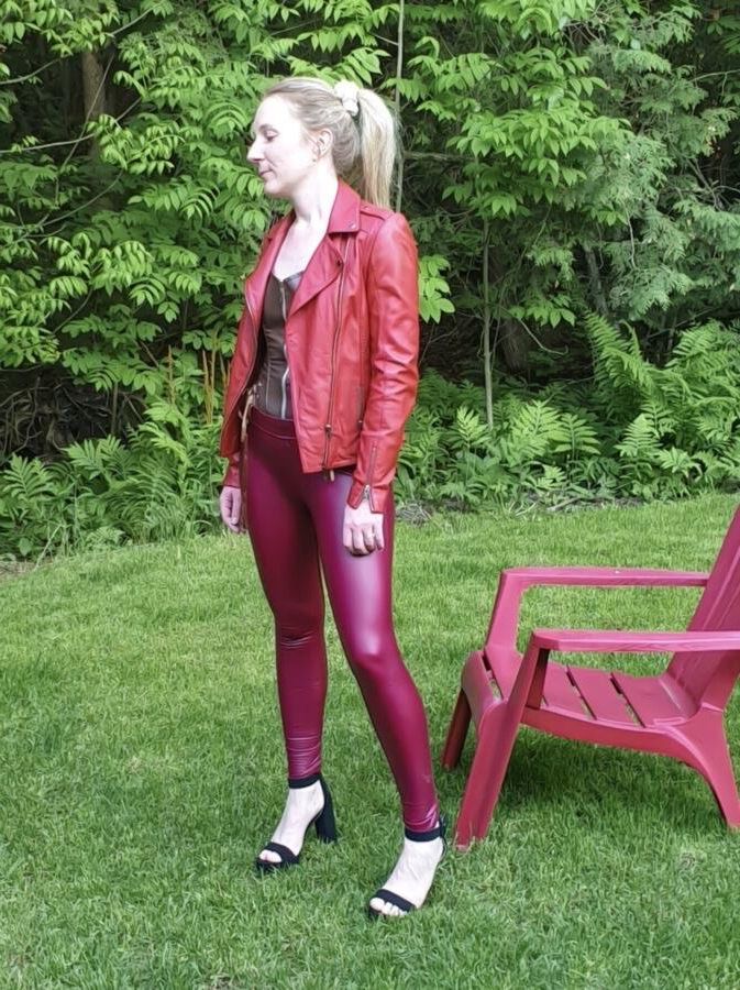 Leather and latex webslut 
