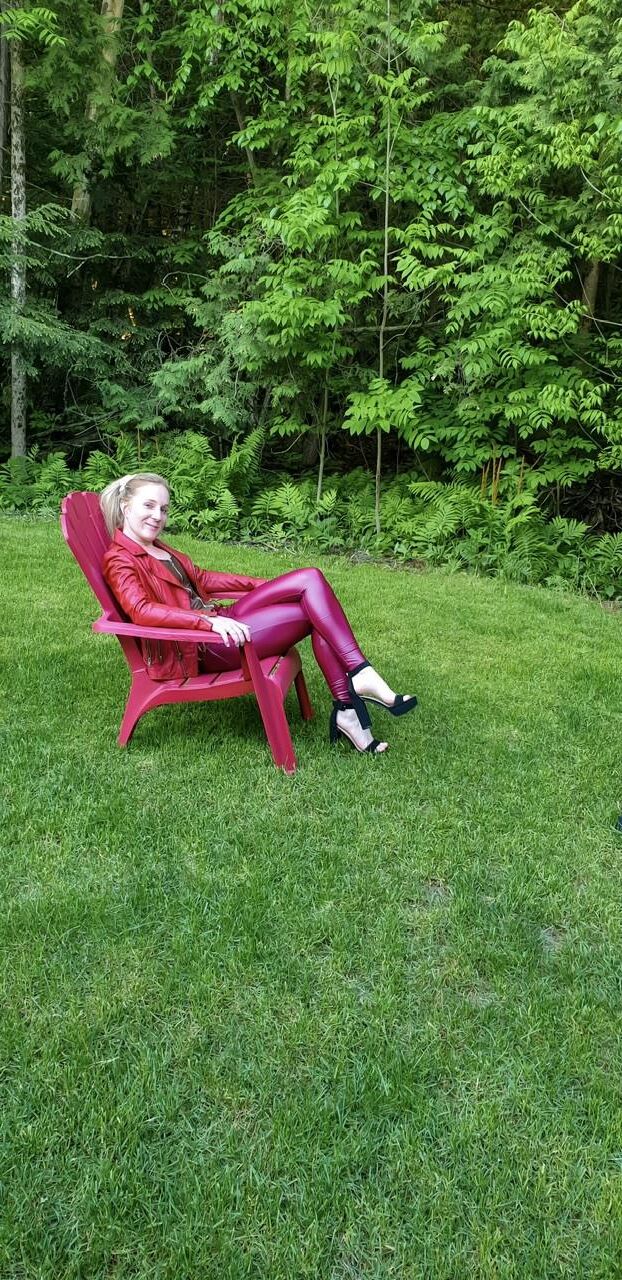 Leather and latex webslut 